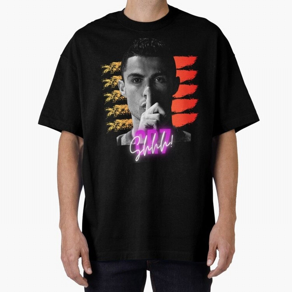 Cristiano Ronaldo cr7 Oversized T-Shirt Experience FIFA World Cup 2026 Spirit, Driven by Portugal, Mbappe and Neymar, Retro Football Energy, Iconic Rivalries, Trophy Chase Drama and Stadium Atmosphere; Ideal for Fans Who Follow Messi, Cristiano
