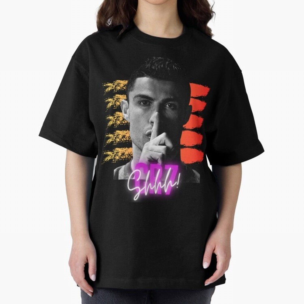 Cristiano Ronaldo cr7 Oversized T-Shirt Experience FIFA World Cup 2026 Spirit, Driven by Portugal, Mbappe and Neymar, Retro Football Energy, Iconic Rivalries, Trophy Chase Drama and Stadium Atmosphere; Ideal for Fans Who Follow Messi, Cristiano