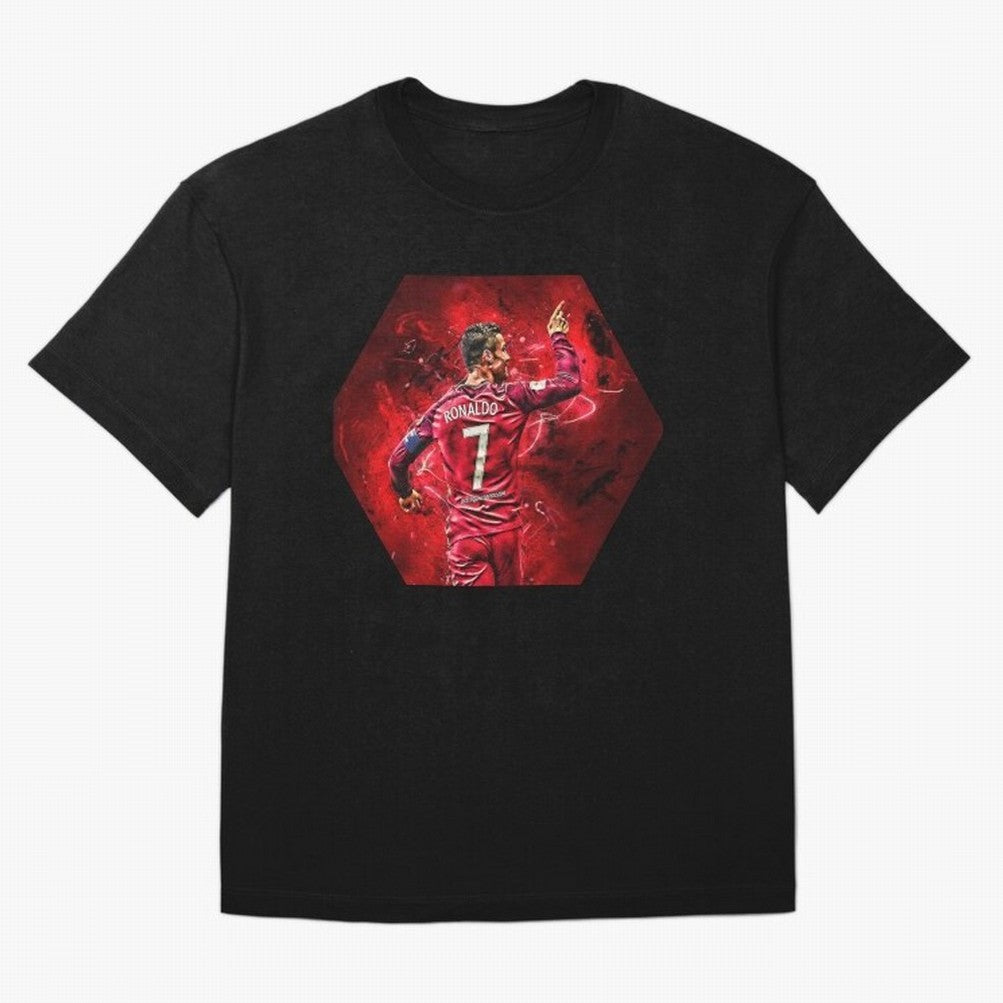 CR7 Art Oversized T-Shirt Celebrate the Magic of FIFA World Cup 2026 with Mbappe and Neymar, France and Portugal Energy, Stadium Memories, Football Loyalty, International Chants and Championship Tradition; Perfect for People Who Love Argentina,