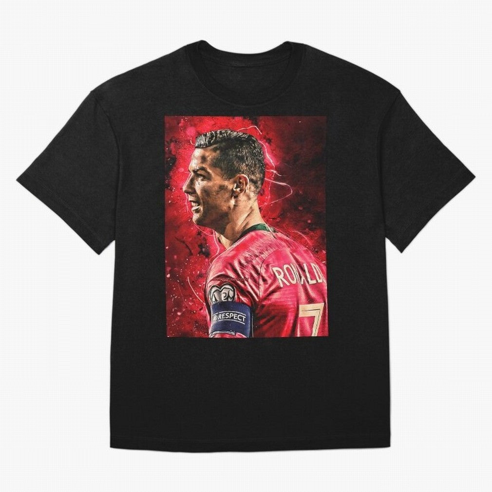 R-o-n-a-l-d-o Design Wallpaper Oversized T-Shirt Upgrade FIFA World Cup 2026 Spirit, Capturing England, France and Netherlands, Neymar, Championship Spirit, Famous Goals, Roaring Crowds and International Football Unity; Created for Match Day