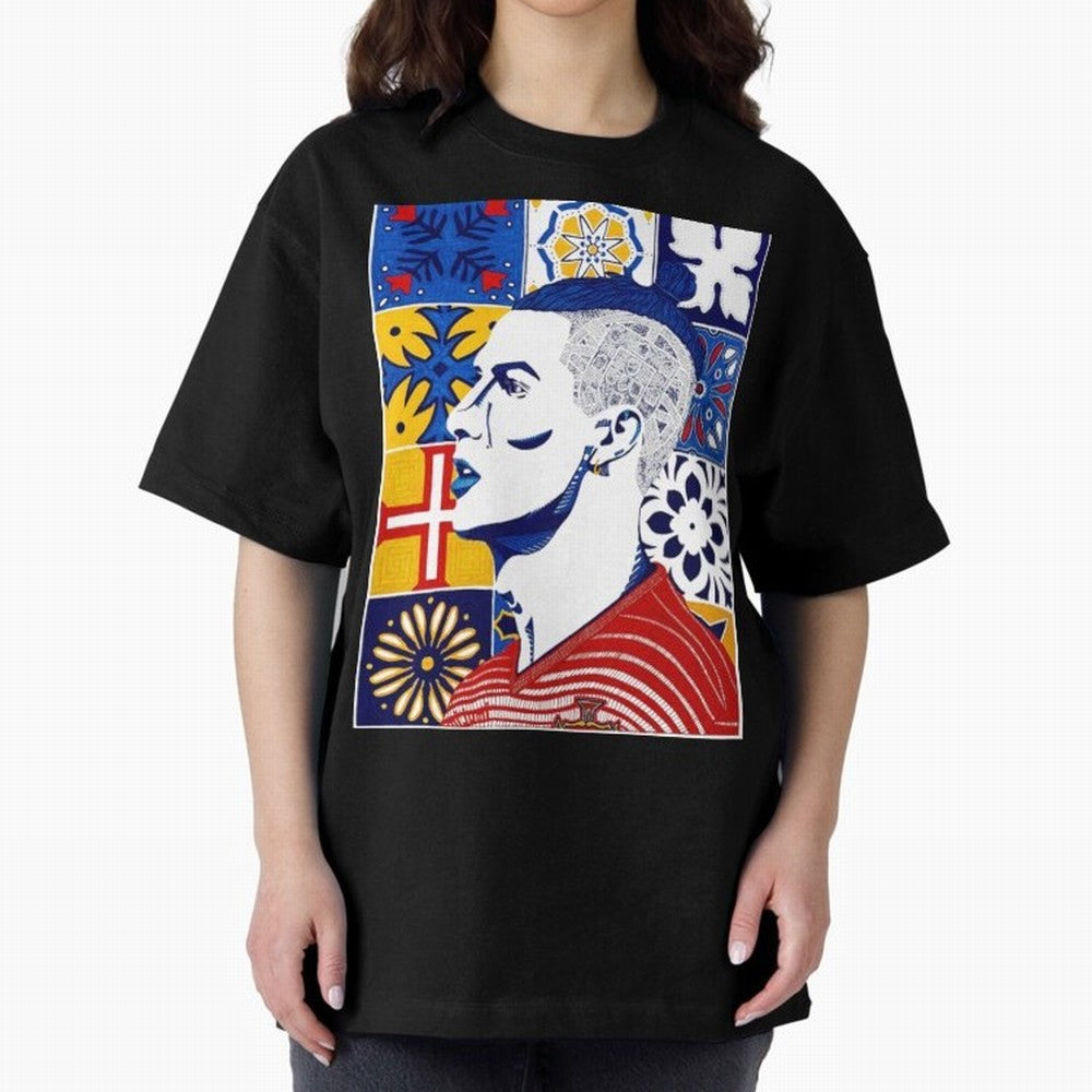 Cristiano Ronaldo Cristiano Ronaldo Azulejos Oversized T-Shirt Discover Match Day Hype around FIFA World Cup 2026, Messi, CR7 and Mbappe, Argentina and Brazil, Retro Football Energy, Iconic Rivalries, Trophy Chase Drama and Stadium Atmosphere;