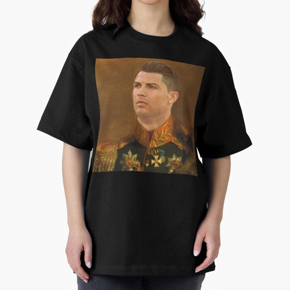 cristiano ronaldo - replaceface Oversized T-Shirt Support Your Favorite Stars during FIFA World Cup 2026 for Fans of Messi and Portugal, Spain and Germany, Bringing Sports Nostalgia, International Competition, Famous Players and Unforgettable