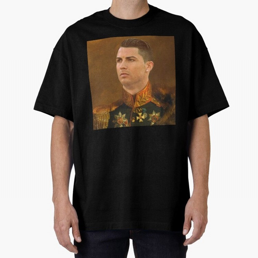 cristiano ronaldo - replaceface Oversized T-Shirt Support Your Favorite Stars during FIFA World Cup 2026 for Fans of Messi and Portugal, Spain and Germany, Bringing Sports Nostalgia, International Competition, Famous Players and Unforgettable