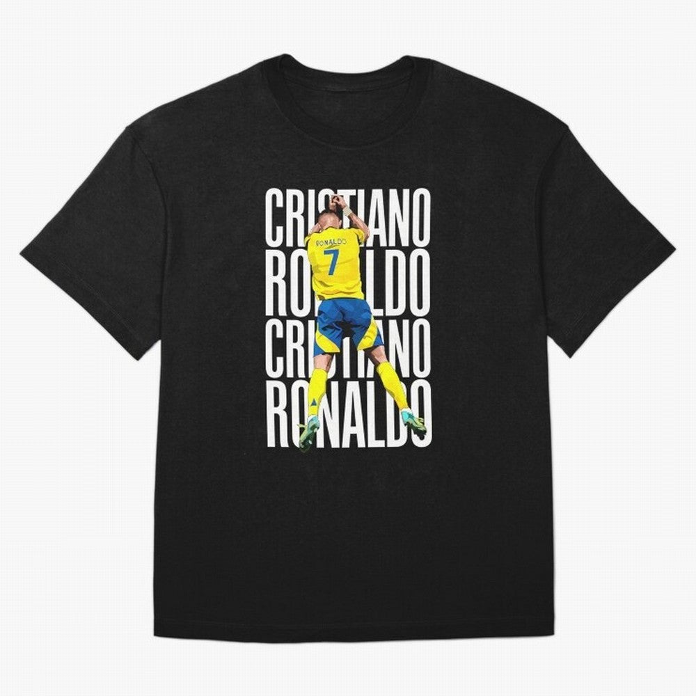 Cristiano Ronaldo Siuuuu Celebration Oversized T-Shirt Follow the FIFA World Cup 2026 USA Canada Mexico Journey through CR7 and Messi Highlights, England and Germany Pride, Worldwide Fan Energy, Dramatic Goals, Stadium Lights and Championship