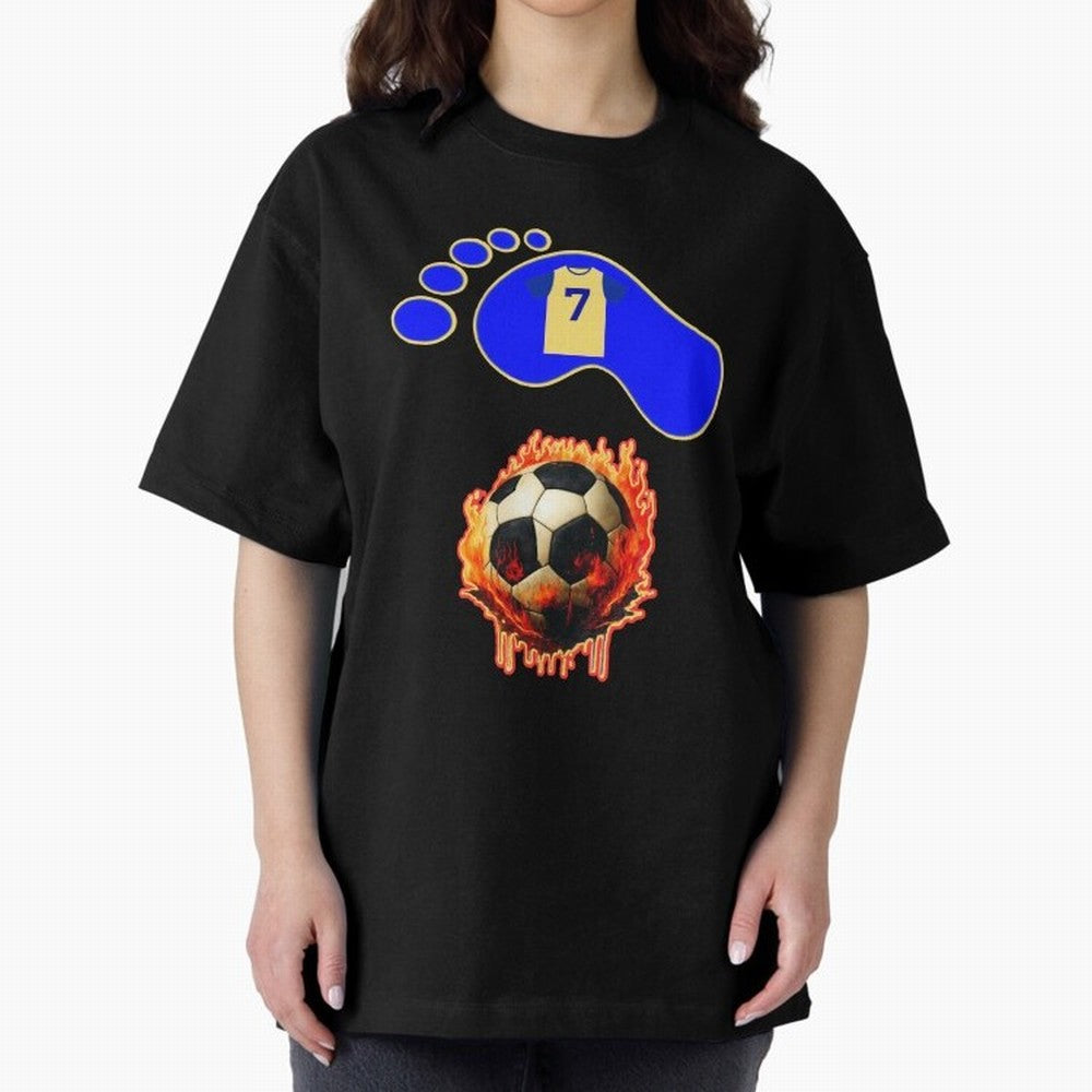 Cristiano Ronaldo 7 Oversized T-Shirt Capture Stadium Memories from Global Football Passion for FIFA World Cup 2026 Group Stage, Made for Cristiano Ronaldo, Haaland and CR7, Portugal, Classic Soccer Heritage, Championship Pressure, Fan Loyalty and