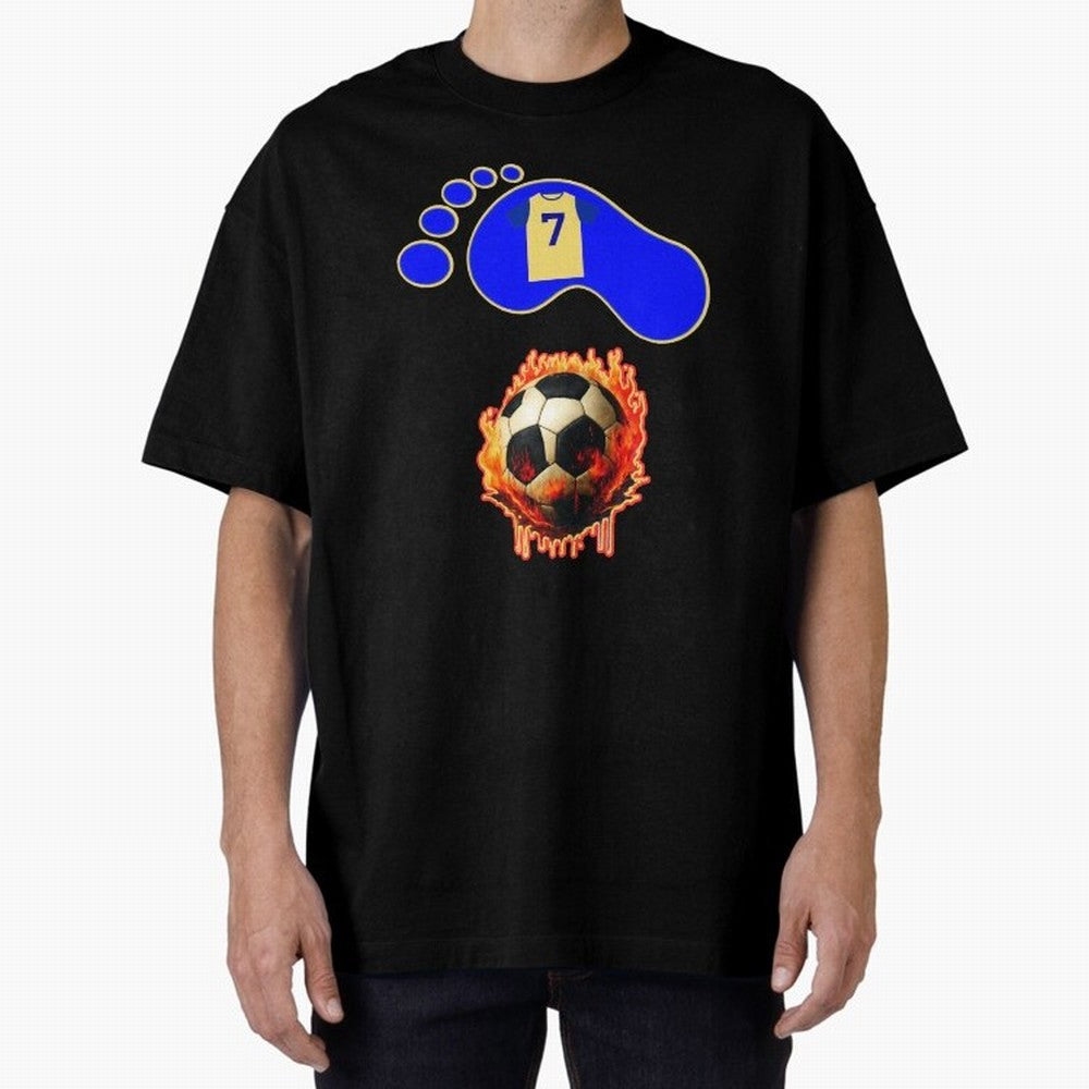 Cristiano Ronaldo 7 Oversized T-Shirt Capture Stadium Memories from Global Football Passion for FIFA World Cup 2026 Group Stage, Made for Cristiano Ronaldo, Haaland and CR7, Portugal, Classic Soccer Heritage, Championship Pressure, Fan Loyalty and