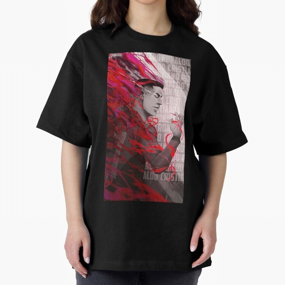 Cristiano Ronaldo x Blue Lock Oversized T-Shirt Celebrate Supporters United by the FIFA World Cup 2026 Journey through Haaland Highlights, France Pride, Classic Soccer Heritage, Championship Pressure, Fan Loyalty and International Pride; Ideal for