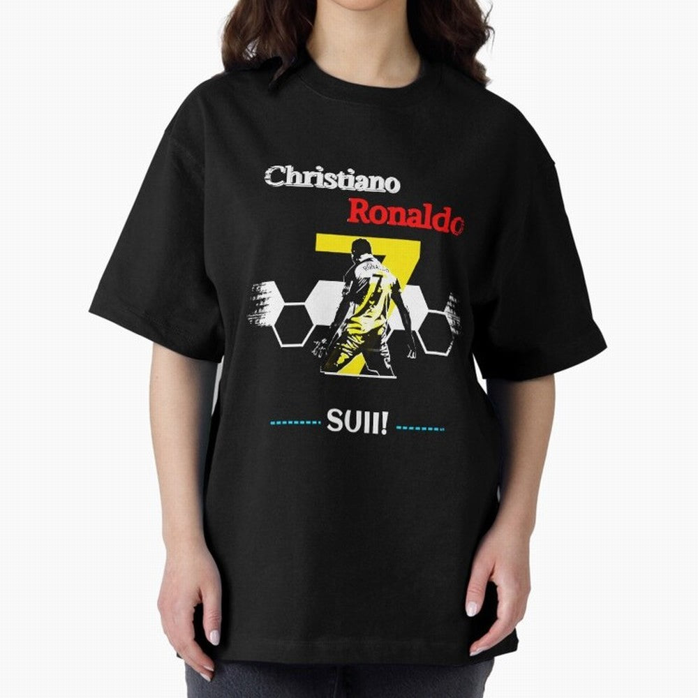 Cristiano Ronaldo Cr7 Oversized T-Shirt Show Your Tournament Heart for FIFA World Cup 2026 USA Canada Mexico for Fans of Messi and Cristiano Ronaldo and Brazil, Portugal and Argentina, Bringing Football History, Final Match Energy, Crowd Noise and