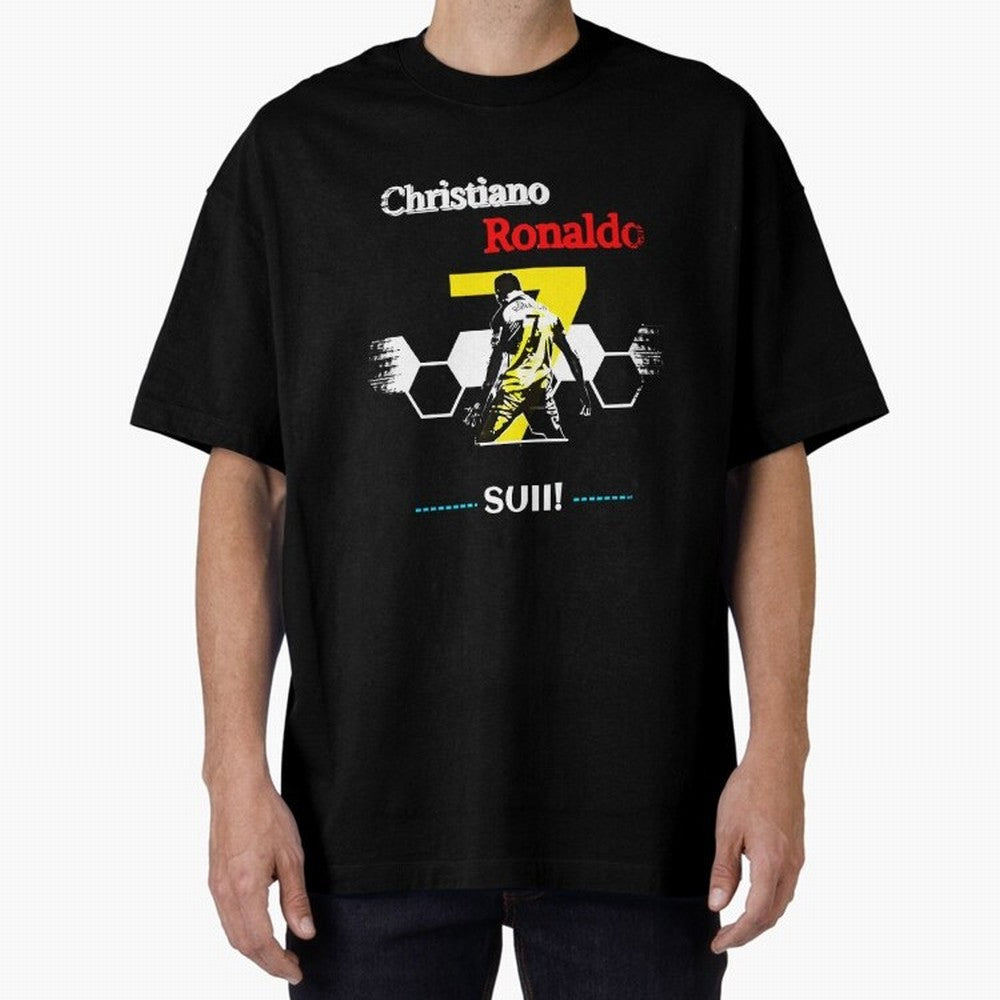 Cristiano Ronaldo Cr7 Oversized T-Shirt Show Your Tournament Heart for FIFA World Cup 2026 USA Canada Mexico for Fans of Messi and Cristiano Ronaldo and Brazil, Portugal and Argentina, Bringing Football History, Final Match Energy, Crowd Noise and