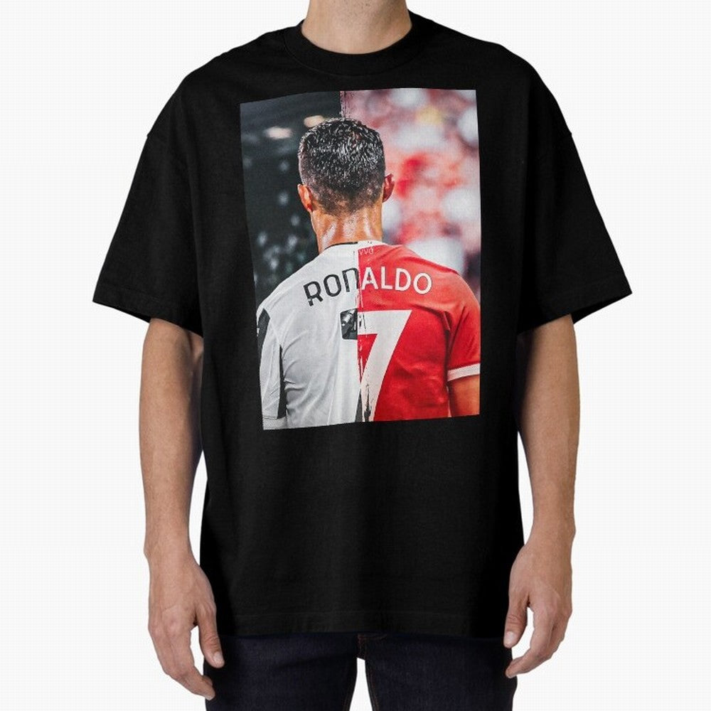 Cristiano Ronaldo , Manchester Star , Football Poster 2122 Star Oversized T-Shirt Upgrade Match Day Hype around FIFA World Cup 2026 USA Canada Mexico, Neymar, Haaland and Cristiano Ronaldo, Argentina, Worldwide Fan Energy, Dramatic Goals, Stadium