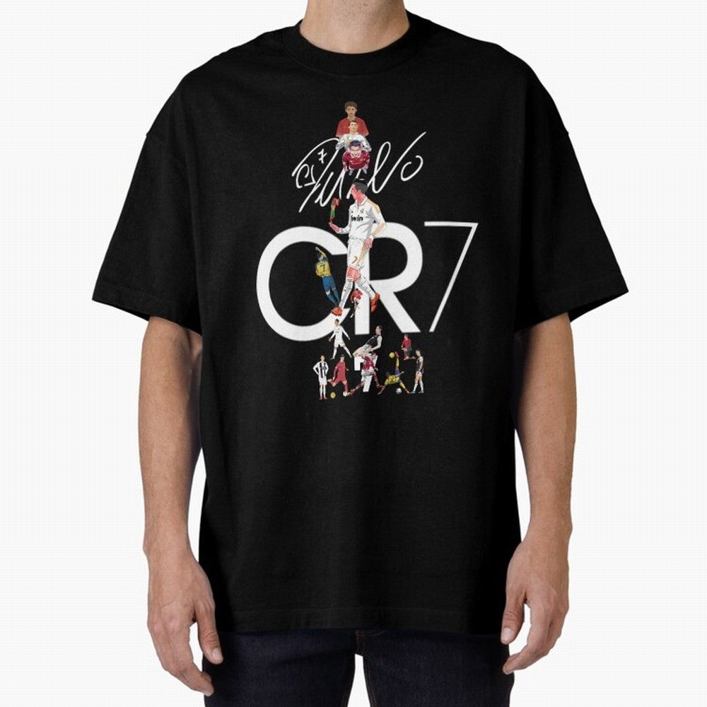 CR7 Oversized T-Shirt Relive the Noise and Pride of FIFA World Cup 2026 USA Canada Mexico Spirit, with England, France and Netherlands, Messi and Cristiano Ronaldo, Football Passion, Legendary Performances, Festival Vibes and Supporter Community;