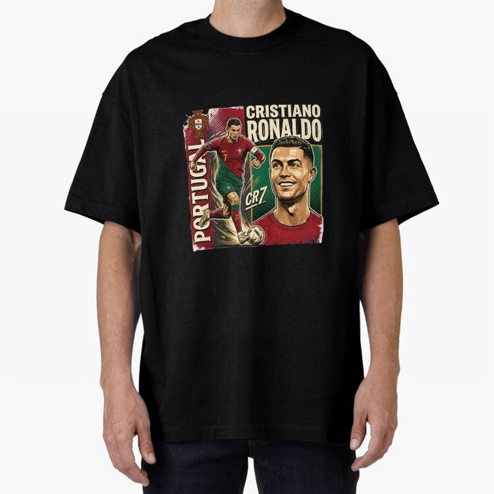 Ronaldo Portugal Vintage Oversized T-Shirt Relive the Noise and Pride of FIFA World Cup 2026 USA Canada Mexico Spirit, Driven by Argentina, France and Brazil, Neymar, Stadium Memories, Football Loyalty, International Chants and Championship