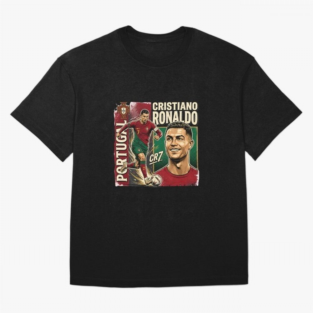 Ronaldo Portugal Vintage Oversized T-Shirt Relive the Noise and Pride of FIFA World Cup 2026 USA Canada Mexico Spirit, Driven by Argentina, France and Brazil, Neymar, Stadium Memories, Football Loyalty, International Chants and Championship