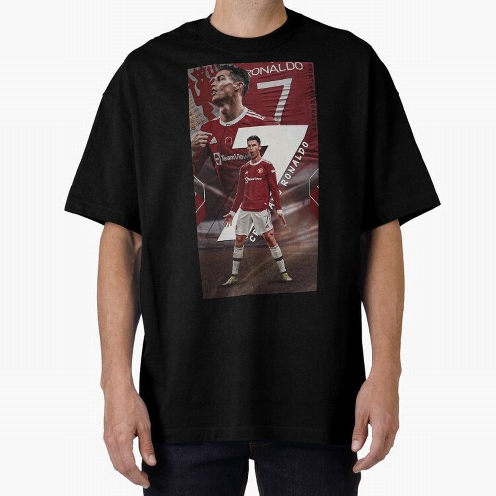 Cristiano Ronaldo Oversized T-Shirt Celebrate the Magic of the FIFA World Cup 2026 Journey through Cristiano Ronaldo Highlights, England and Germany Pride, Retro Football Energy, Iconic Rivalries, Trophy Chase Drama and Stadium Atmosphere; Ideal