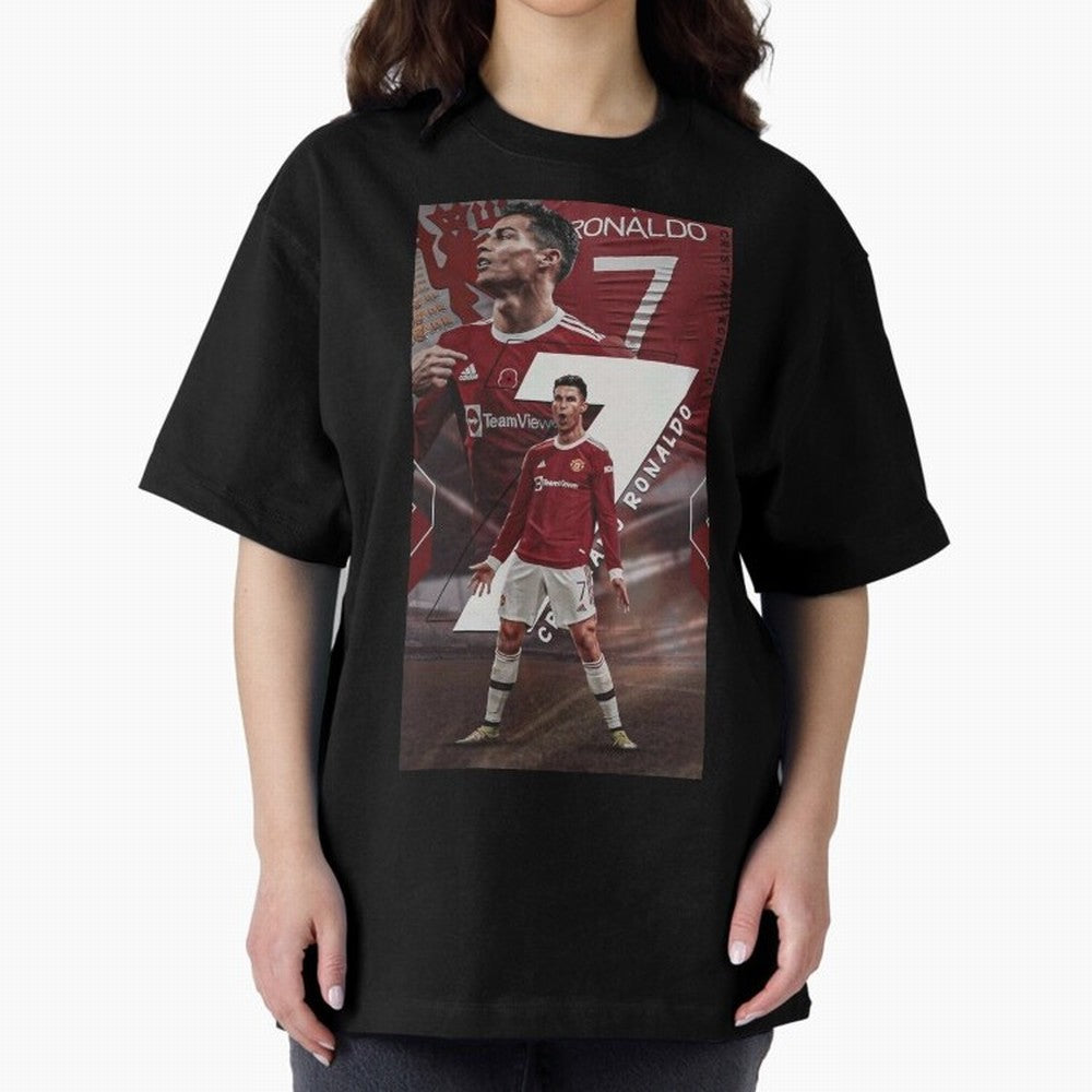 Cristiano Ronaldo Oversized T-Shirt Celebrate the Magic of the FIFA World Cup 2026 Journey through Cristiano Ronaldo Highlights, England and Germany Pride, Retro Football Energy, Iconic Rivalries, Trophy Chase Drama and Stadium Atmosphere; Ideal