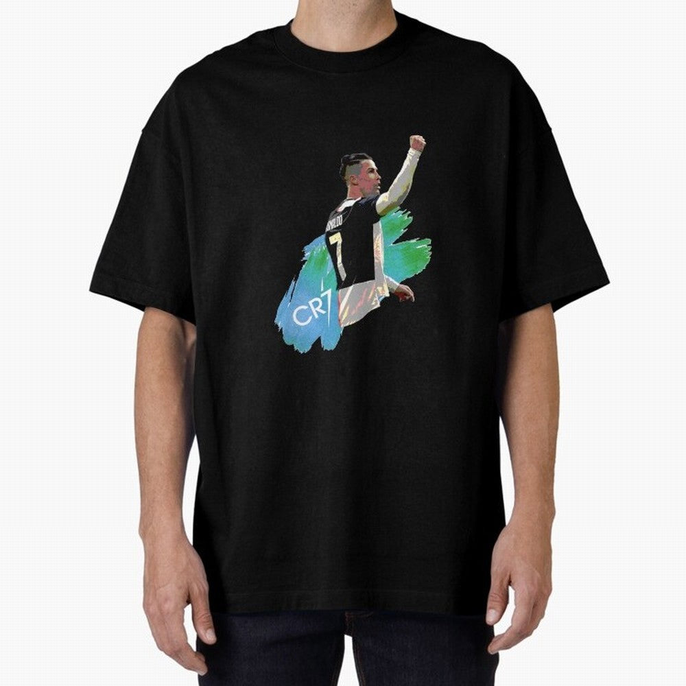 Cristiano Ronaldo Oversized T-Shirt Celebrate the Magic of FIFA World Cup 2026 Group Stage for Fans of Haaland and Mbappe and England and Germany, Bringing Football Festival Excitement, Trophy Ambitions, Country Rivalries and Star Player Buzz; Made