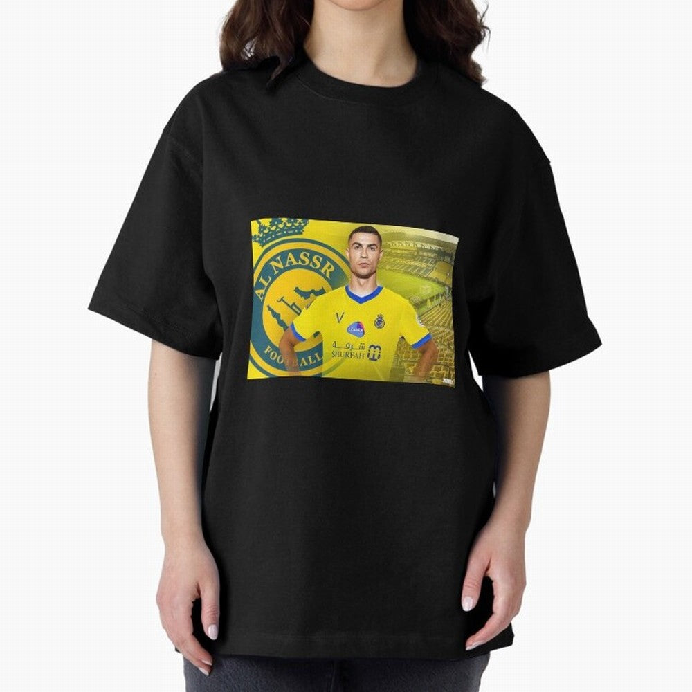 AL NASSR CRISTIANO RONALDO Oversized T-Shirt Bring World Football Passion into Match Day Hype around FIFA World Cup 2026, Mbappe and Neymar, Spain, Game Day Rituals, Football Legends, Country Pride and the Road to the Final; Made for Die Hard