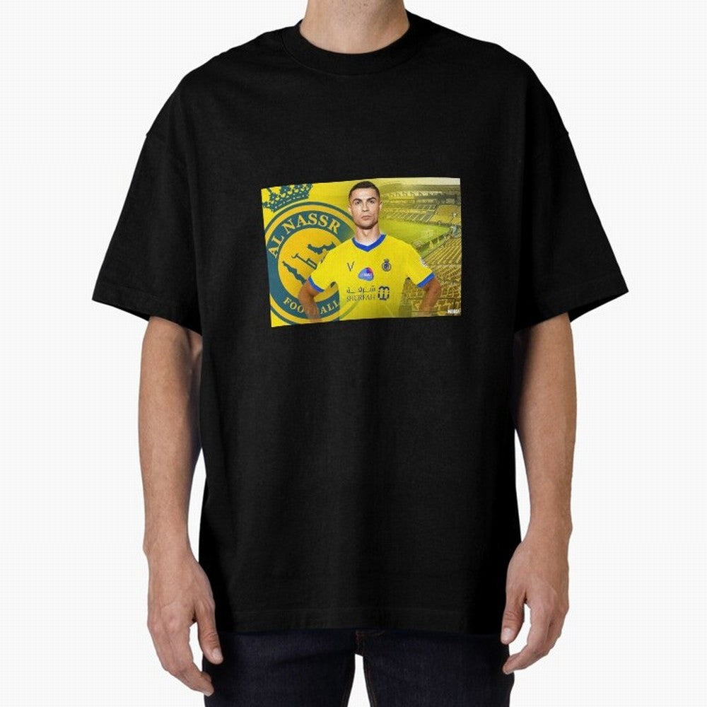 AL NASSR CRISTIANO RONALDO Oversized T-Shirt Bring World Football Passion into Match Day Hype around FIFA World Cup 2026, Mbappe and Neymar, Spain, Game Day Rituals, Football Legends, Country Pride and the Road to the Final; Made for Die Hard