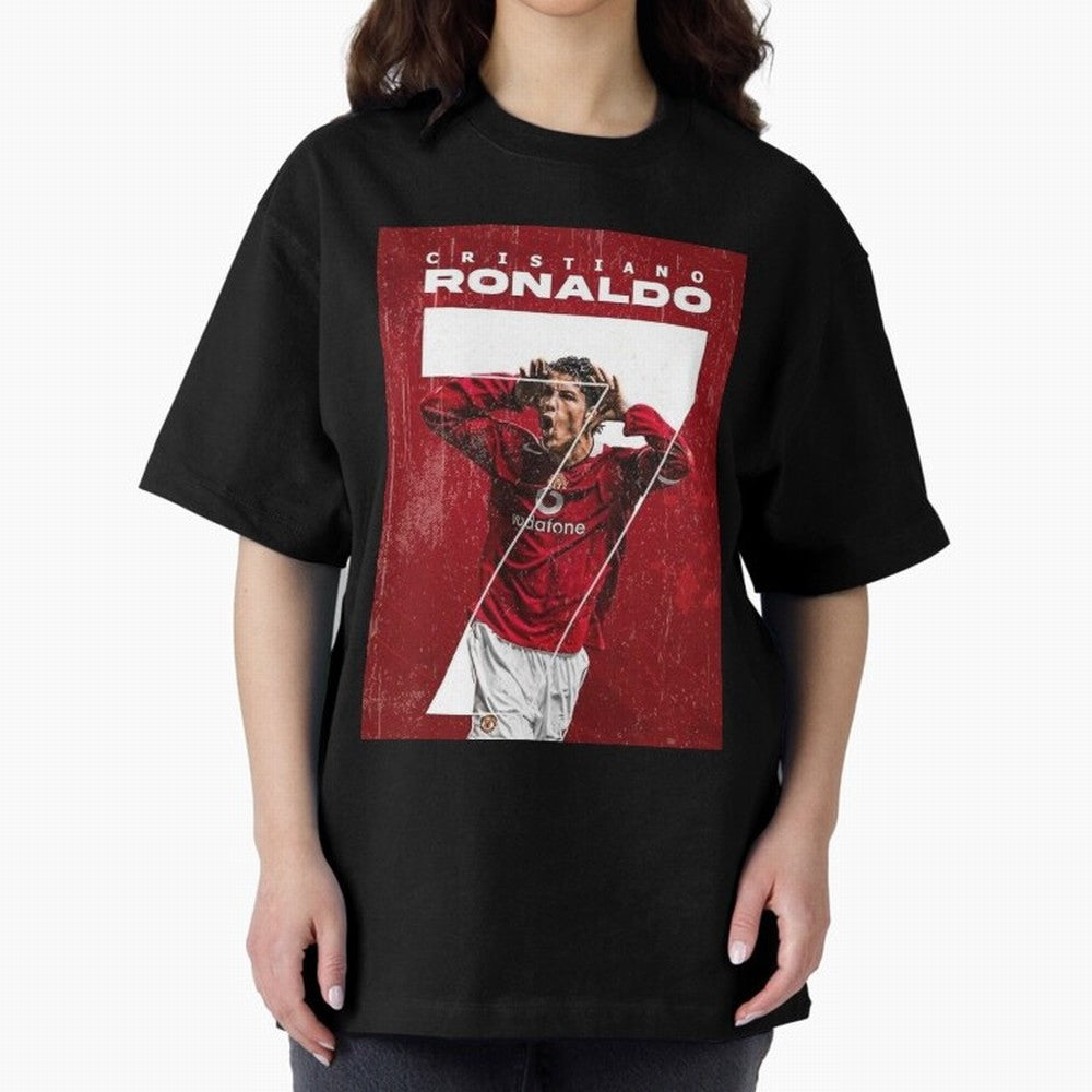Cristiano Ronaldo Oversized T-Shirt Feel the Heartbeat of FIFA World Cup 2026 USA Canada Mexico Spirit, with Brazil, Mbappe, Worldwide Fan Energy, Dramatic Goals, Stadium Lights and Championship Celebrations; Ideal for Fans Who Follow Messi,