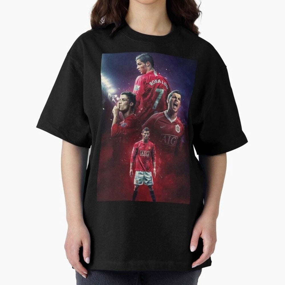 CR7 Art Wallpaper Ronaldo Posters Oversized T-Shirt Represent the Passion of FIFA World Cup 2026 Centered on Cristiano Ronaldo, England and Germany Energy, Champion Mindset, Group Stage Buzz, Knockout Tension and Passionate Fan Culture; Made for