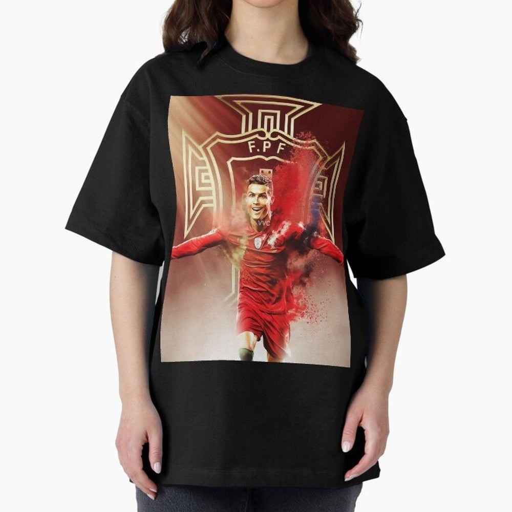 CR>7 Por Oversized T-Shirt Show Love for Legendary Goals in FIFA World Cup 2026 USA Canada Mexico for Fans of Messi and Cristiano Ronaldo and Argentina, France and Brazil, Bringing Tournament Hype, Historic Matchups, Family Viewing Parties and