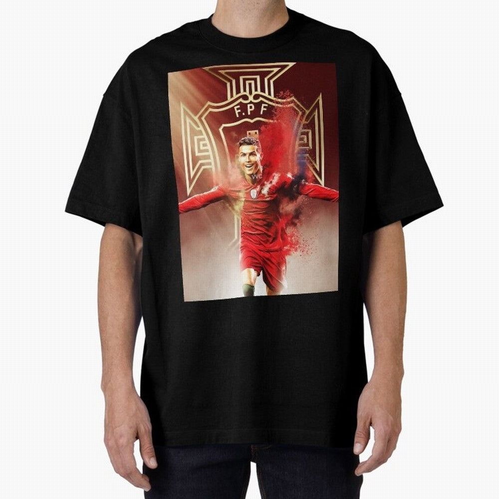 CR>7 Por Oversized T-Shirt Show Love for Legendary Goals in FIFA World Cup 2026 USA Canada Mexico for Fans of Messi and Cristiano Ronaldo and Argentina, France and Brazil, Bringing Tournament Hype, Historic Matchups, Family Viewing Parties and