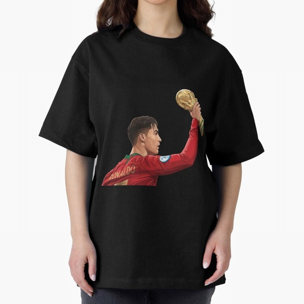 Cristiano Ronaldo Oversized T-Shirt Honor the Beautiful Game during FIFA World Cup 2026 Group Stage Spirit, Built around Argentina, Haaland, Supporter Pride, Iconic Celebrations, Legendary Names and Global Match Day Energy; Great for Supporters Who