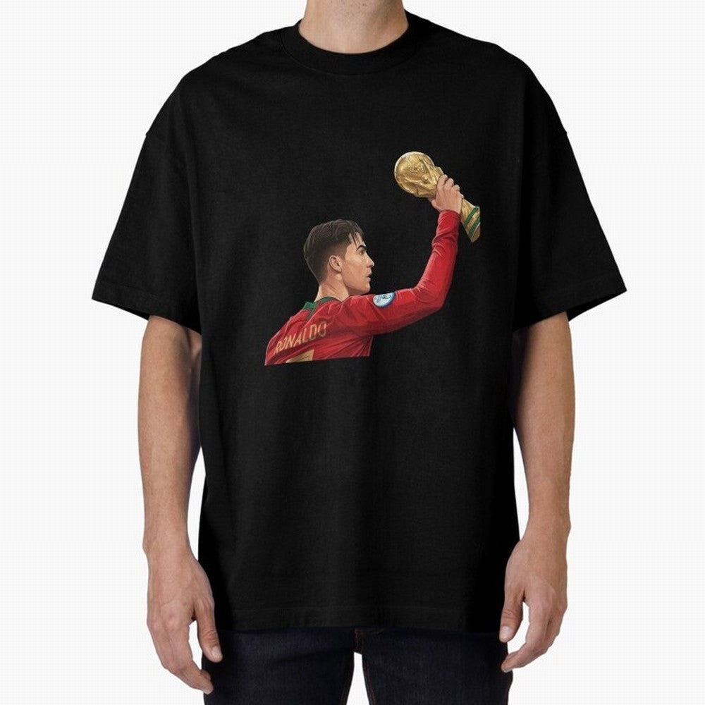 Cristiano Ronaldo Oversized T-Shirt Honor the Beautiful Game during FIFA World Cup 2026 Group Stage Spirit, Built around Argentina, Haaland, Supporter Pride, Iconic Celebrations, Legendary Names and Global Match Day Energy; Great for Supporters Who