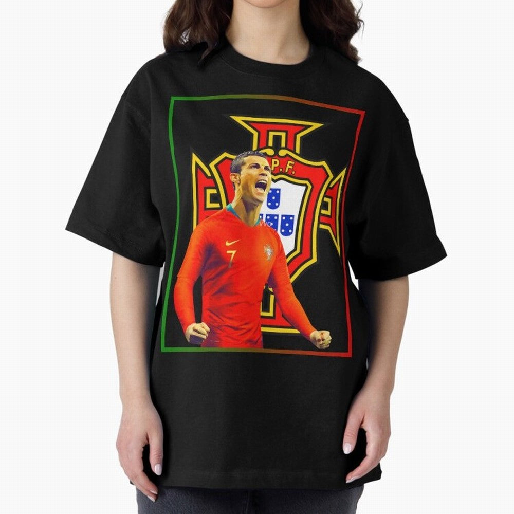 cristiano ronaldo Oversized T-Shirt Capture FIFA World Cup 2026 Group Stage for Fans of Haaland and England and Germany, Bringing Football Passion, Legendary Performances, Festival Vibes and Supporter Community; Made for Die Hard Supporters, Soccer