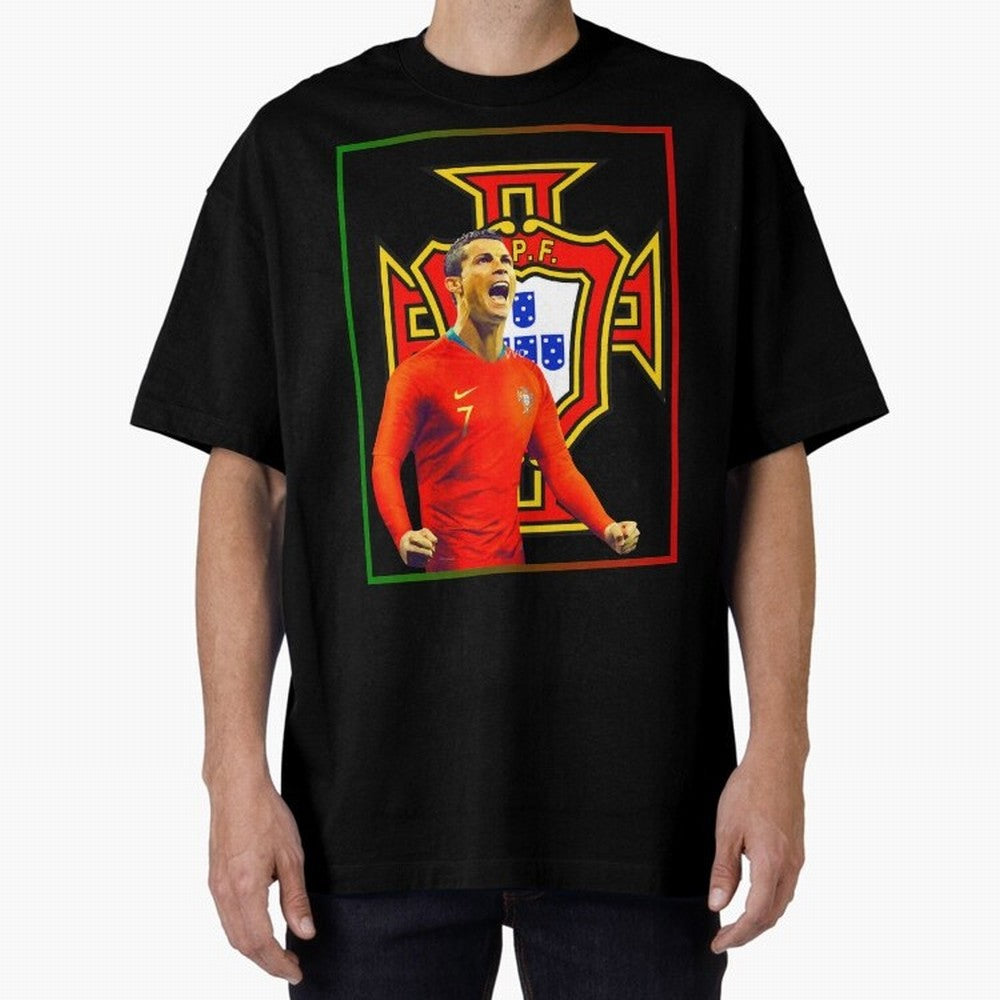 cristiano ronaldo Oversized T-Shirt Capture FIFA World Cup 2026 Group Stage for Fans of Haaland and England and Germany, Bringing Football Passion, Legendary Performances, Festival Vibes and Supporter Community; Made for Die Hard Supporters, Soccer