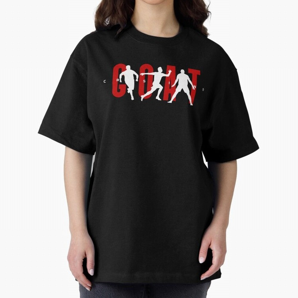 Cristiano Ronaldo Goat Oversized T-Shirt Celebrate Classic Football Spirit in FIFA World Cup 2026 USA Canada Mexico Built around CR7 and Messi, Germany Energy, Vintage Soccer Flavor, Modern Football Stars, National Flags and Final Night Emotion;