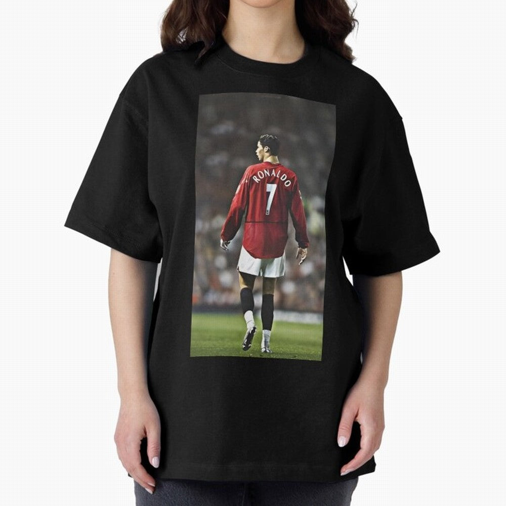 Cr7 Oversized T-Shirt Celebrate the Road through FIFA World Cup 2026 Filled with Messi, France and Portugal Energy, Football Festival Excitement, Trophy Ambitions, Country Rivalries and Star Player Buzz; Ideal for Football Dads, Football Moms,