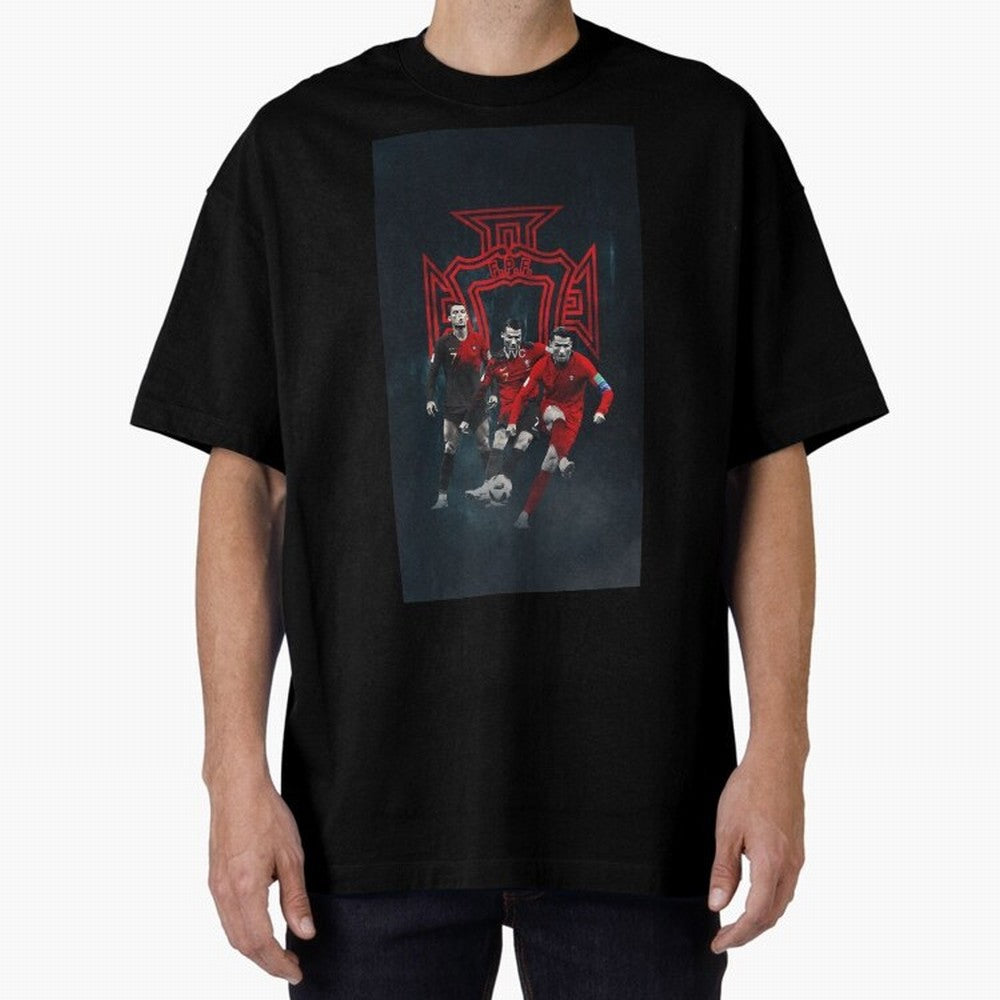 Art CR7 Wallpaper Oversized T-Shirt Keep Football History Alive during Global Football Passion for FIFA World Cup 2026 Group Stage, Built around Messi, CR7 and Mbappe, Argentina, France and Brazil, Global Supporter Spirit, Legendary Goals, National