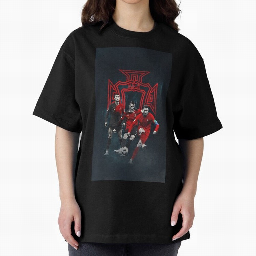 Art CR7 Wallpaper Oversized T-Shirt Keep Football History Alive during Global Football Passion for FIFA World Cup 2026 Group Stage, Built around Messi, CR7 and Mbappe, Argentina, France and Brazil, Global Supporter Spirit, Legendary Goals, National