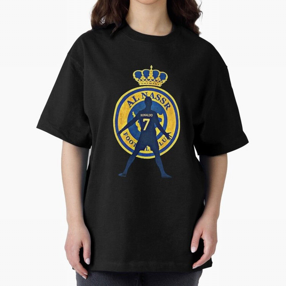 Cristiano Ronaldo T-shirt at Al-Nasr Saudi Club Oversized T-Shirt Follow Every Goal of FIFA World Cup 2026 USA Canada Mexico for Fans of Neymar and Spain, Bringing Retro Football Energy, Iconic Rivalries, Trophy Chase Drama and Stadium Atmosphere;