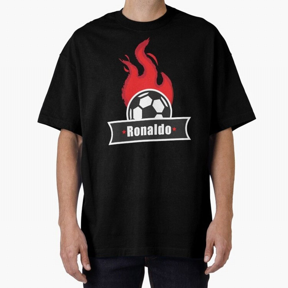 Football Player Design Oversized T-Shirt Join FIFA World Cup 2026 USA Canada Mexico Inspired by Cristiano Ronaldo, France and Portugal Energy, Tournament Hype, Historic Matchups, Family Viewing Parties and Global Sports Pride; Perfect for Fans,