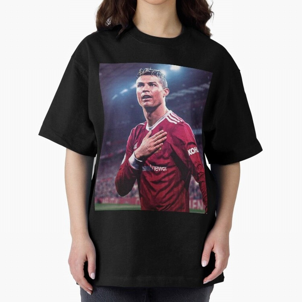 Cristiano Ronaldo New Oversized T-Shirt Stand Out with Spirit from FIFA World Cup 2026 USA Canada Mexico for Fans of CR7 and England and Germany, Bringing Football Passion, Legendary Performances, Festival Vibes and Supporter Community; Great for