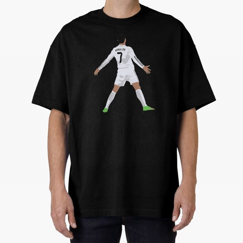 Cristiano Ronaldo Oversized T-Shirt Join the Countdown to FIFA World Cup 2026 Group Stage Spirit, with Brazil, Messi, Neymar and Mbappe, Retro Football Energy, Iconic Rivalries, Trophy Chase Drama and Stadium Atmosphere; Built for Supporters