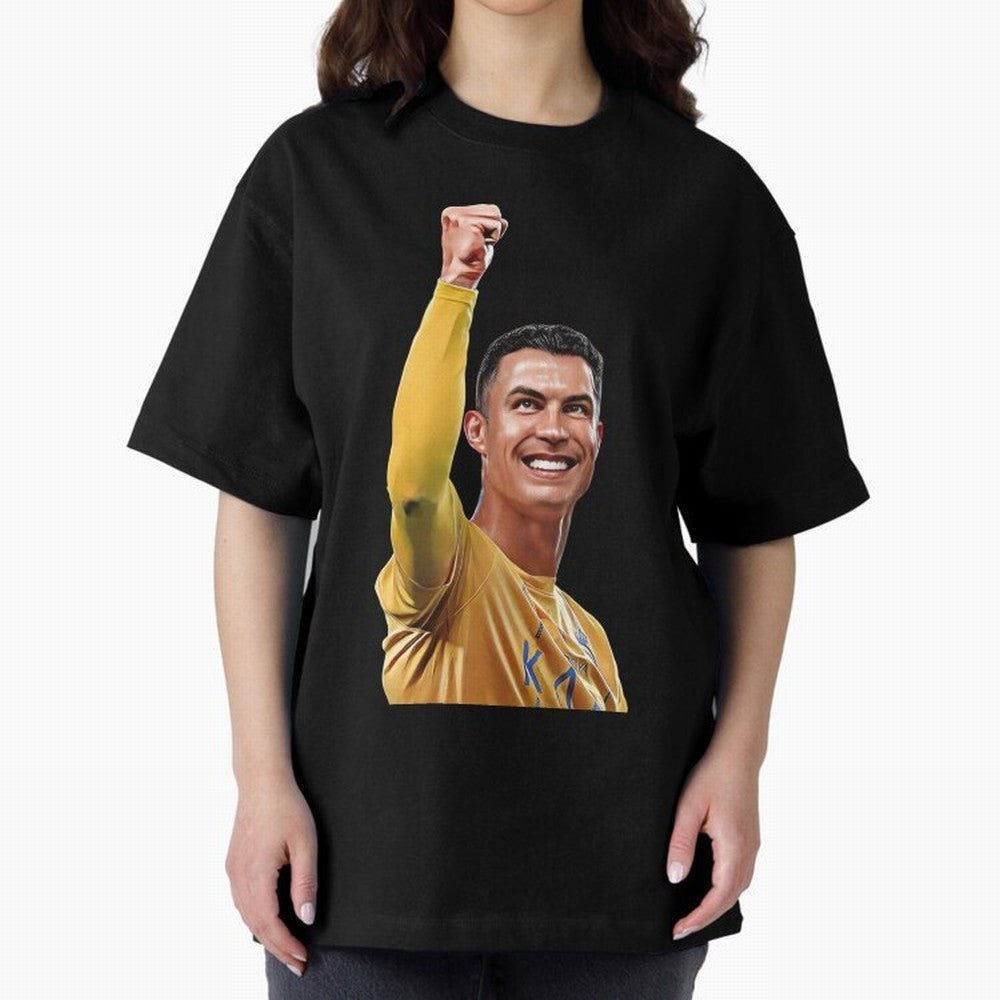 Cristiano Ronaldo - CR 7 Celebration Oversized T-Shirt Turn Every Weekend Toward Match Day Hype around FIFA World Cup 2026 Group Stage, Cristiano Ronaldo, Haaland and CR7, Brazil, Portugal and Argentina, Supporter Pride, Iconic Celebrations,