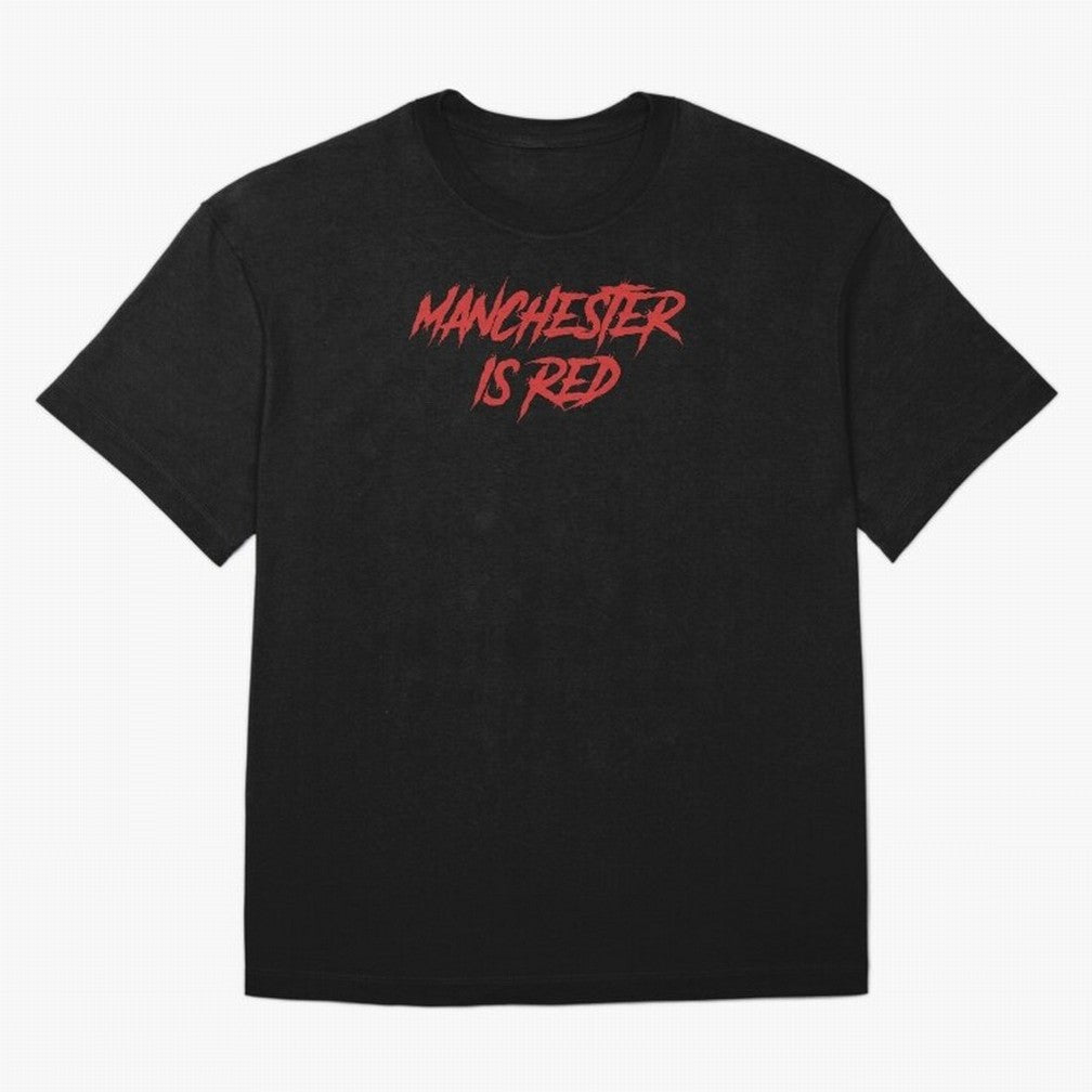Manchester Is Red Oversized T-Shirt Show Your Stadium Side during the FIFA World Cup 2026 USA Canada Mexico Journey through Messi Highlights, Spain Pride, Championship Spirit, Famous Goals, Roaring Crowds and International Football Unity; Perfect