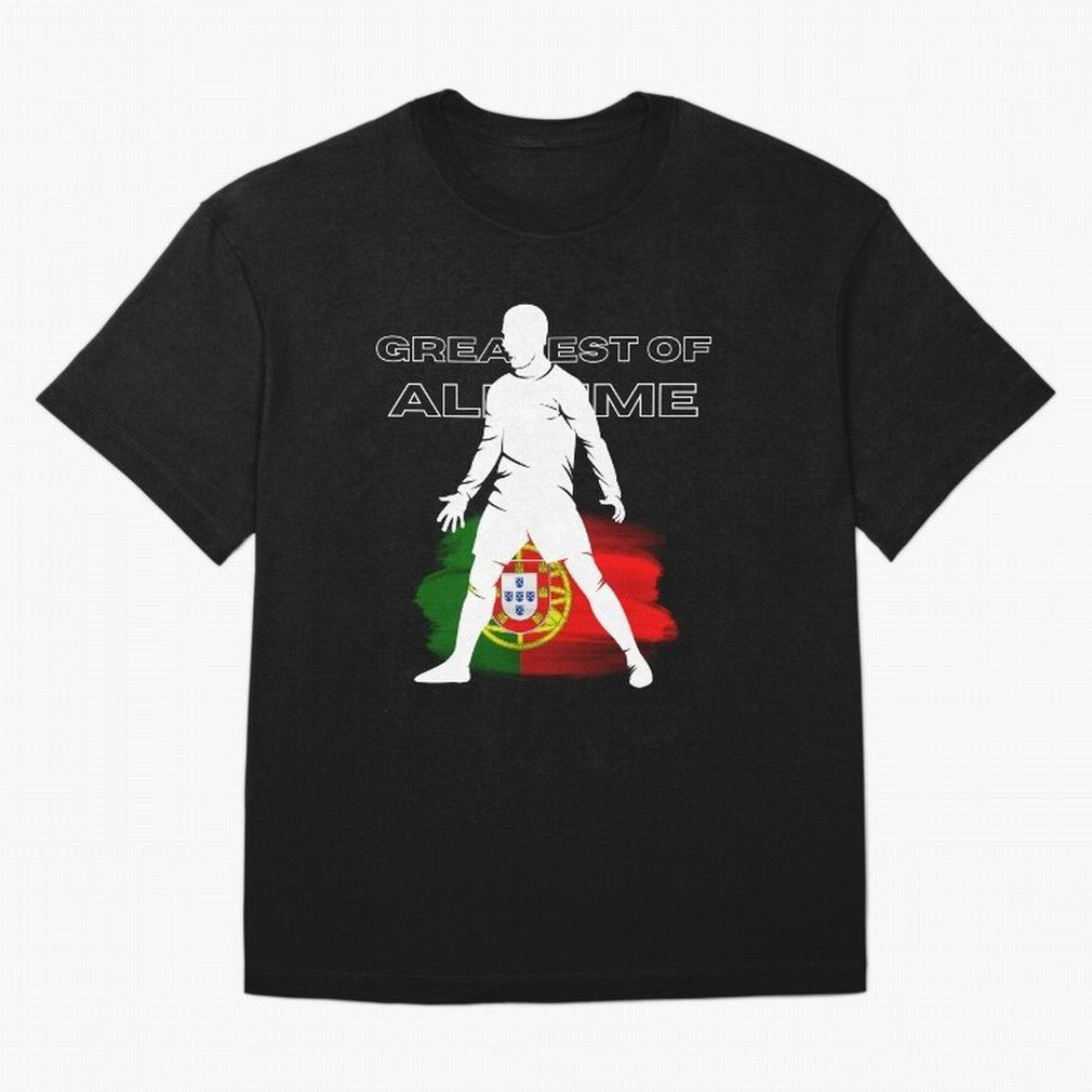 Cristiano Ronaldo Portugal Greatest Of All Time Oversized T-Shirt Make Game Day About Global Football Passion for FIFA World Cup 2026, Centered on Messi, CR7 and Mbappe, Argentina, France and Brazil, Championship Spirit, Famous Goals, Roaring