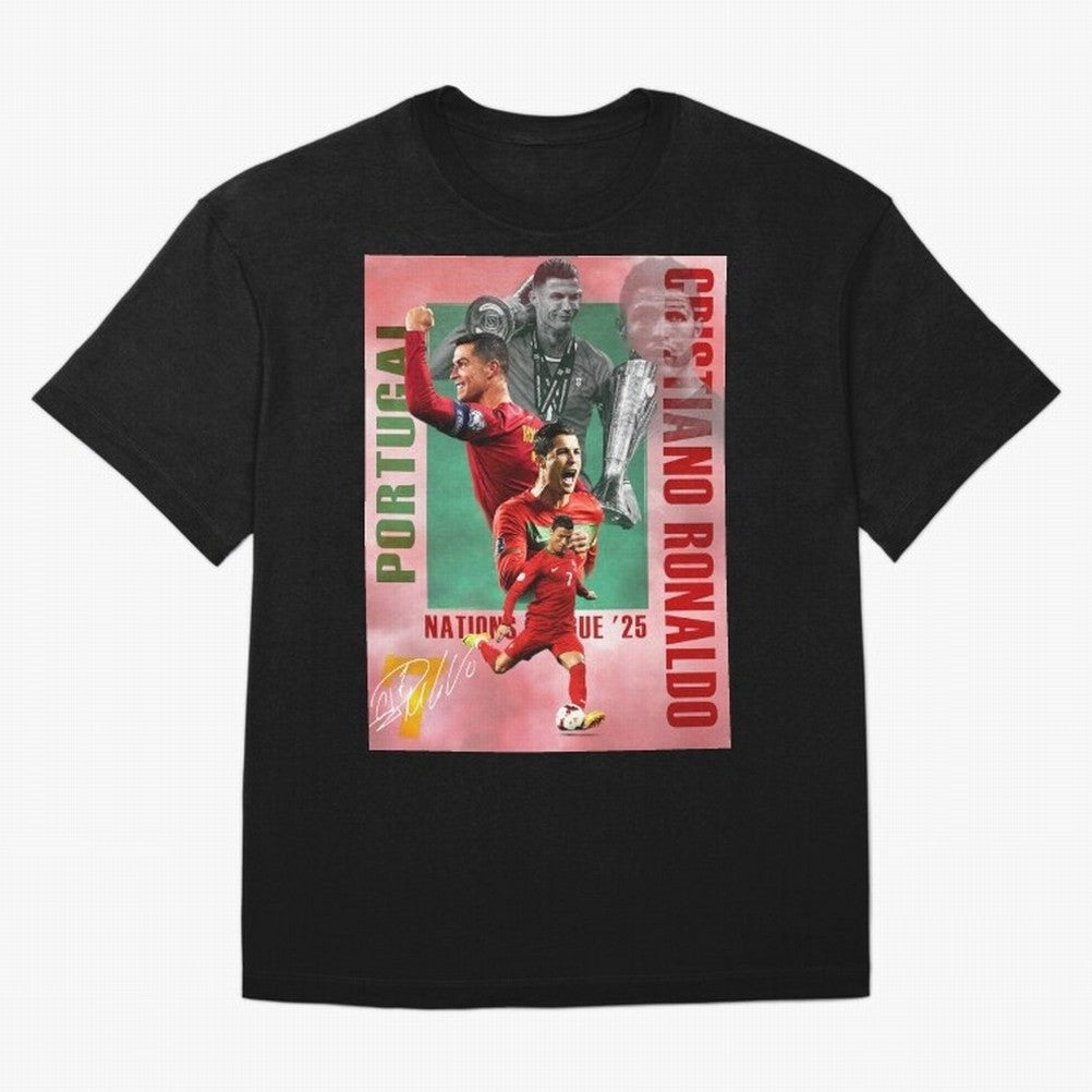 Cristiano Ronaldo Portugal Football Legend Oversized T-Shirt Mark FIFA World Cup 2026 Spirit, Celebrating England, France and Netherlands, Messi, CR7 and Mbappe, Goal Celebration Energy, Supporter Heritage, Football Icons and Worldwide Tournament
