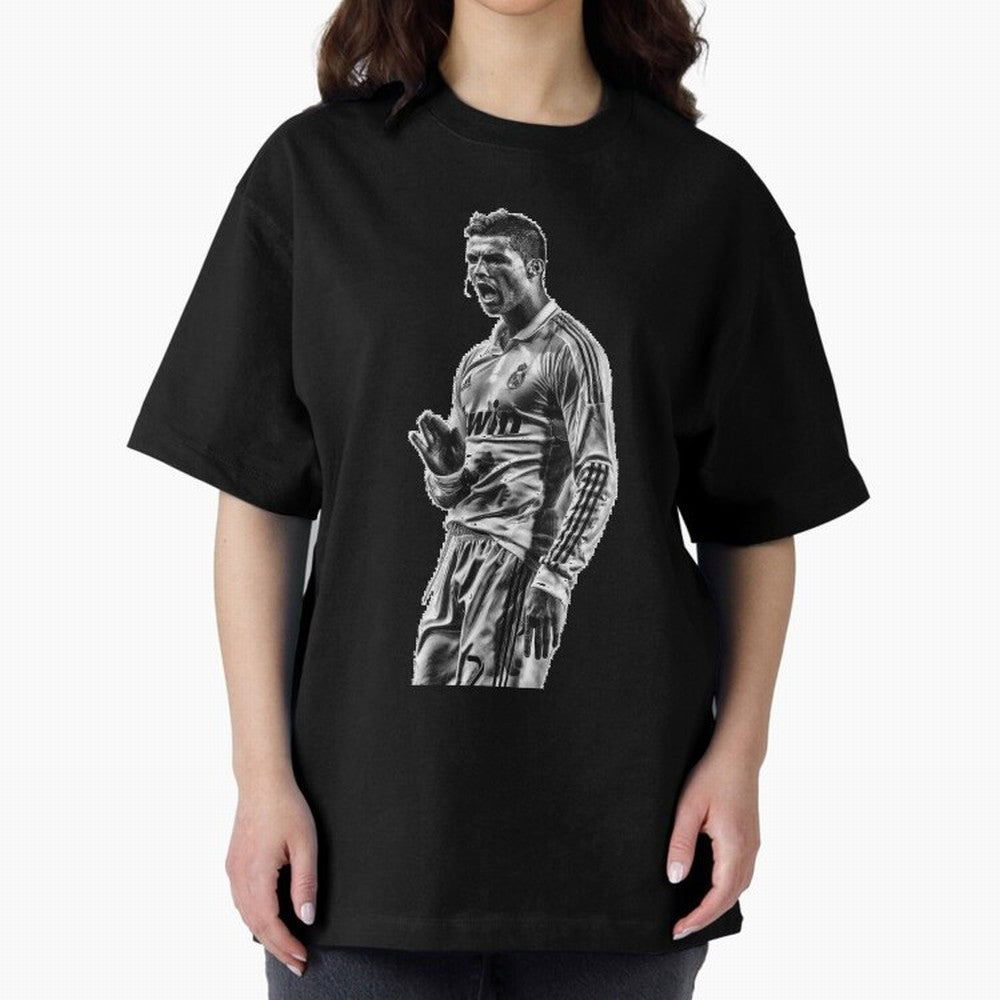 Cristiano Ronaldo Calma Oversized T-Shirt Support Global Football Passion for FIFA World Cup 2026, Highlighting CR7, Argentina, France and Brazil, Champion Mindset, Group Stage Buzz, Knockout Tension and Passionate Fan Culture; Ideal for Passionate