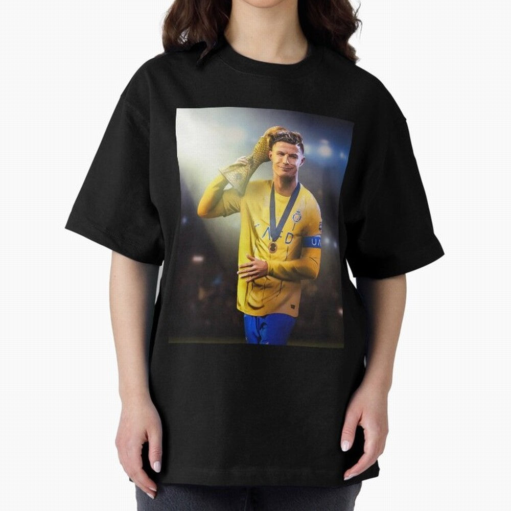 Cristiano Ronaldo Active( Oversized T-Shirt Celebrate the Road through FIFA World Cup 2026 for Fans of Messi, CR7 and Mbappe and Argentina, Bringing Supporter Pride, Iconic Celebrations, Legendary Names and Global Match Day Energy; Ideal for Fans
