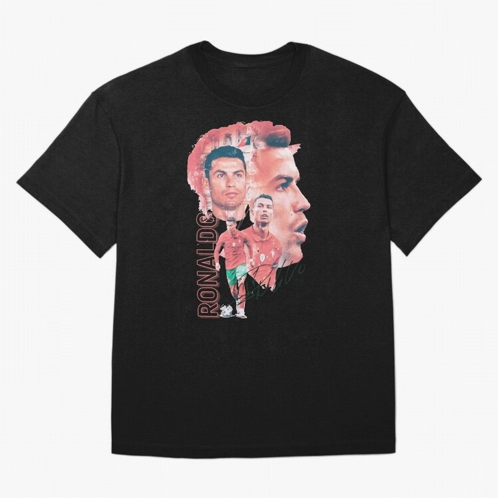 Cristiano Ronaldo Design Oversized T-Shirt Fuel Match Day Hype around FIFA World Cup 2026 Group Stage, Mbappe, France and Portugal, Game Day Rituals, Football Legends, Country Pride and the Road to the Final; Perfect for Supporters Who Want Bold