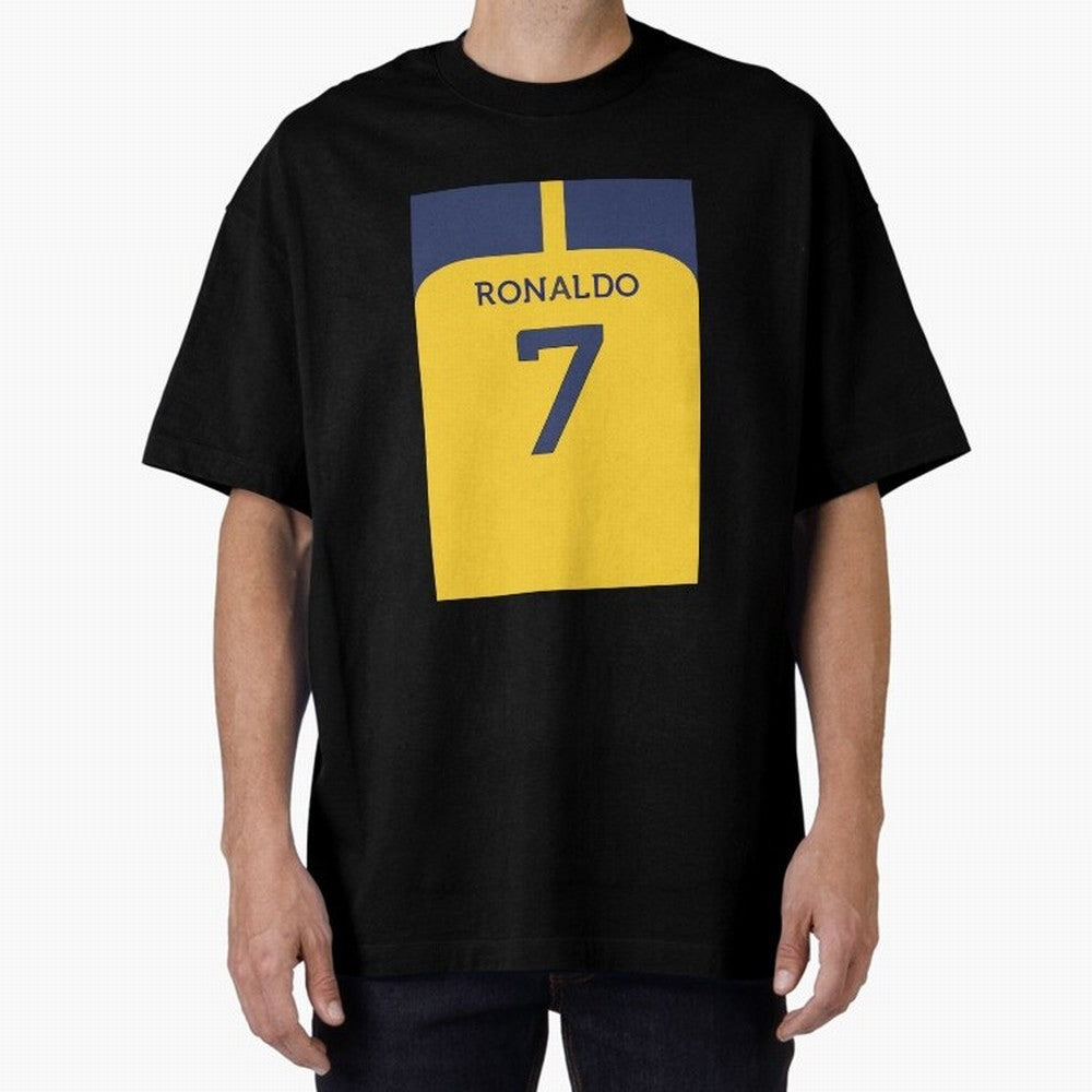 Cristiano Ronaldo Al Nassr Oversized T-Shirt Celebrate Fan Favorites in FIFA World Cup 2026 for Fans of CR7 and Messi and England, Bringing Championship Spirit, Famous Goals, Roaring Crowds and International Football Unity; Great for Watch Parties,