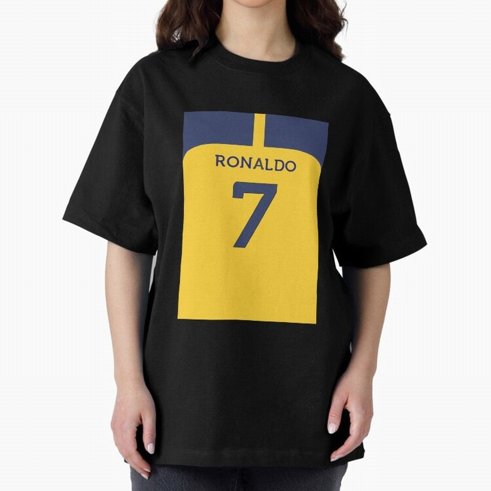 Cristiano Ronaldo Al Nassr Oversized T-Shirt Celebrate Fan Favorites in FIFA World Cup 2026 for Fans of CR7 and Messi and England, Bringing Championship Spirit, Famous Goals, Roaring Crowds and International Football Unity; Great for Watch Parties,