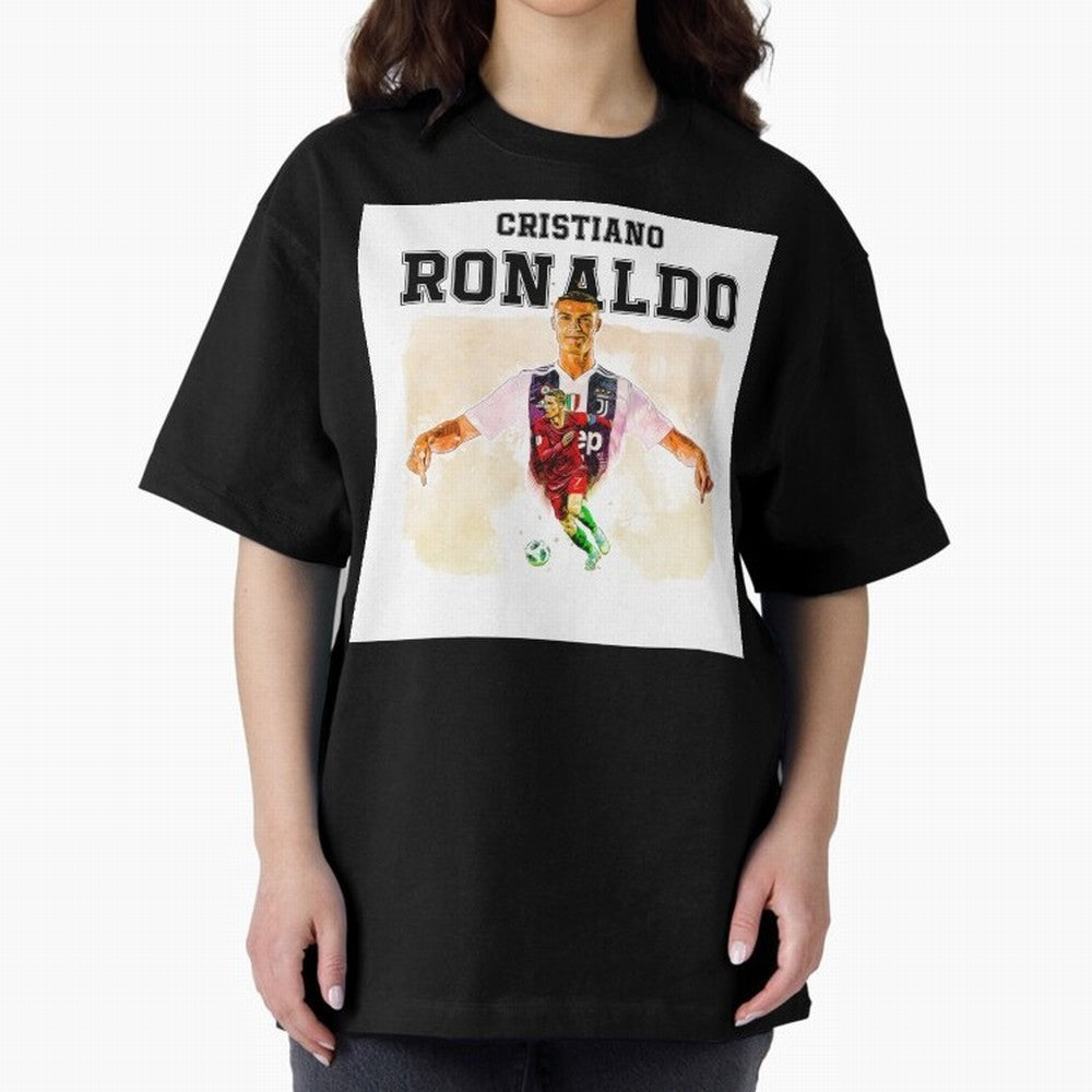 Cristiano Ronaldo 7 Oversized T-Shirt Honor the Beautiful Game during the FIFA World Cup 2026 Journey through CR7 and Messi Highlights, England and Germany Pride, Stadium Chants, National Pride, Trophy Dreams and Unforgettable Football Memories;