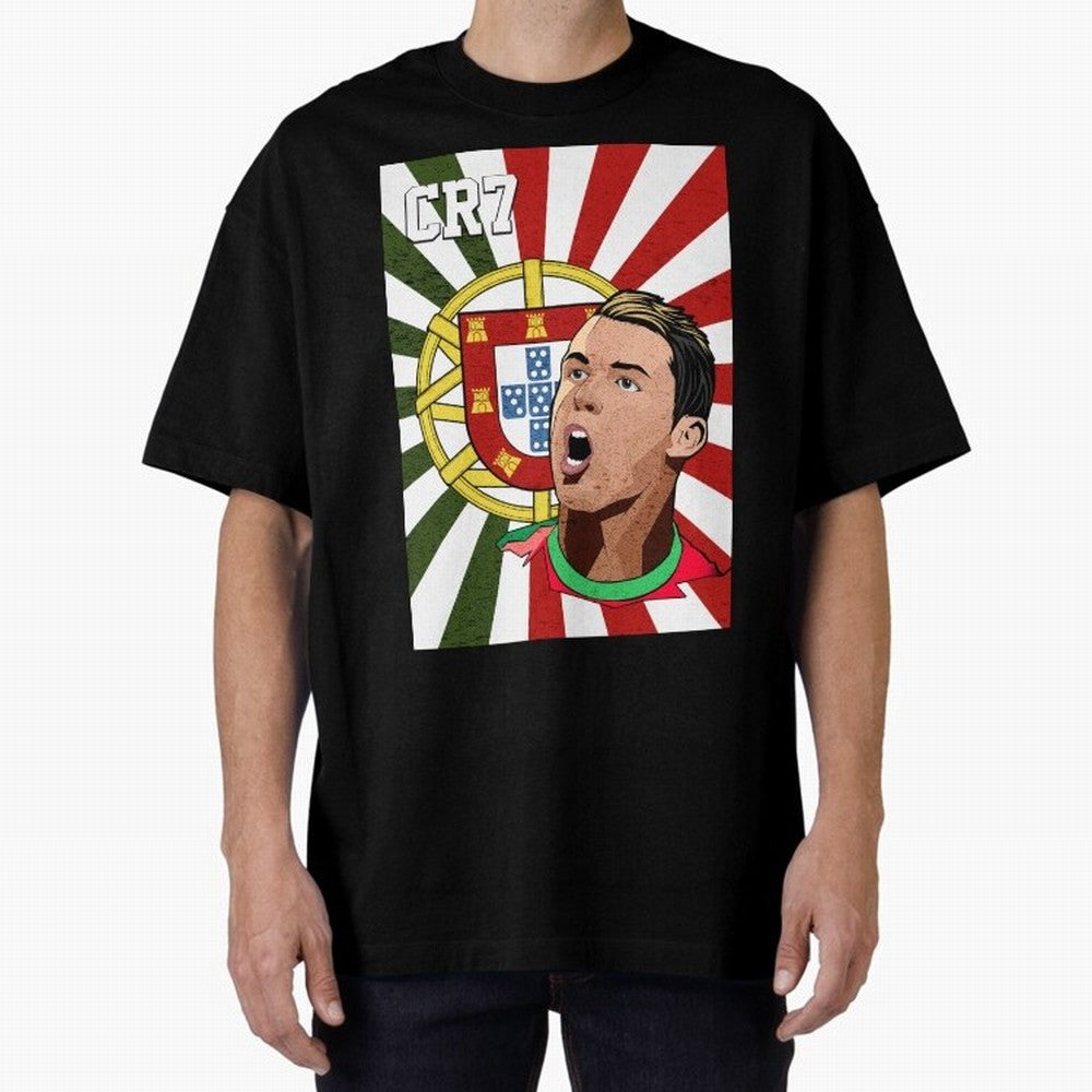 Cristiano Ronaldo 7 Oversized T-Shirt Show Your Love for FIFA World Cup 2026 USA Canada Mexico for Fans of Messi and Cristiano Ronaldo and England, Bringing Soccer Culture, Superstar Moments, National Team Dreams and Competitive Fire; Built for