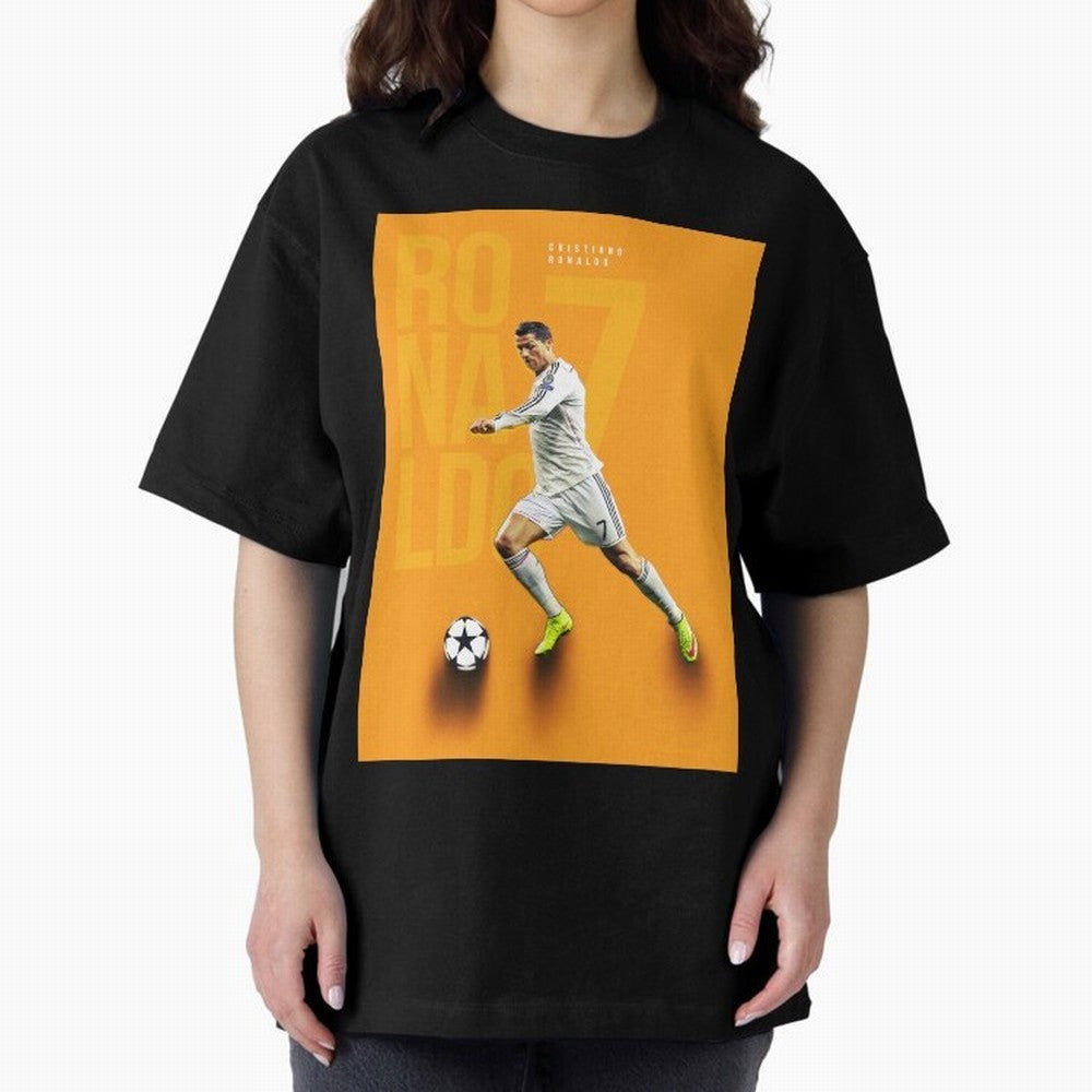 Cristiano Ronaldo 7 Oversized T-Shirt Relive the Noise and Pride of the FIFA World Cup 2026 Group Stage Journey through Haaland and Mbappe Highlights, Brazil, Portugal and Argentina Pride, Worldwide Fan Energy, Dramatic Goals, Stadium Lights and